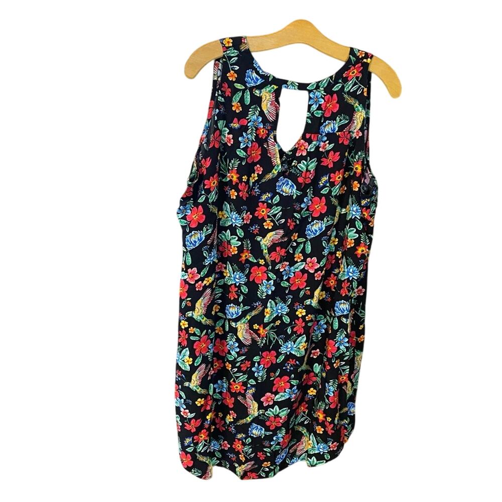 Old navy black Floral Sleeveless Dress resort wear plus size tropical XXL - Picture 2 of 7